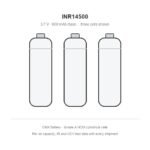 three INR14500 14500 lithium batteries 800mAh AA-size
