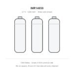 three INR14650 14650 lithium batteries 1200mAh